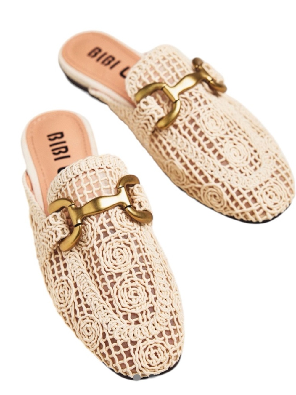 New BibiLou ANTHROPOLOGIE Zagreb Crochet Slip-On VIral Loafer Mules Size 41